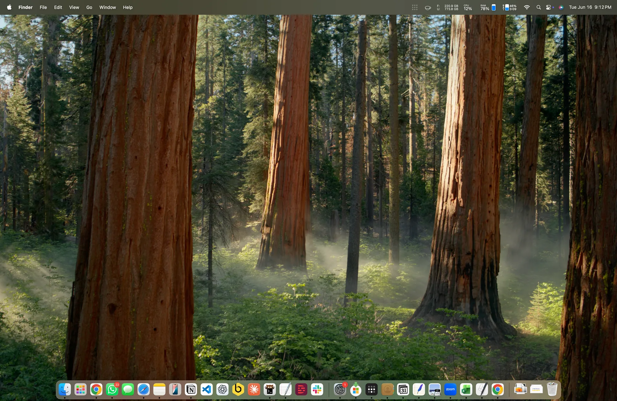 MacBrightness, a Mac brightness app, showing a MacBook Pro display at full brightness beside stock macOS brightness